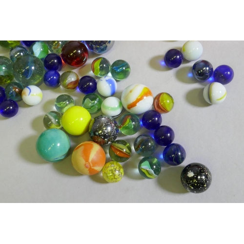 84 - A collection of vintage glass marbles