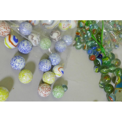 84 - A collection of vintage glass marbles