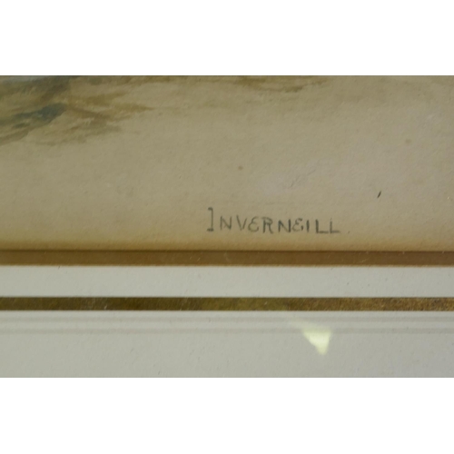 899 - J.E. Cooper, Inverneill, a three masted steel hull barque, watercolour, signed, 25 x 16cm