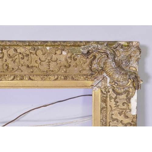 906 - A C19th giltwood and composition picture frame, AF, rebate 71 x 92cm