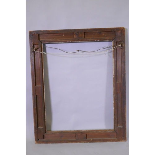 906 - A C19th giltwood and composition picture frame, AF, rebate 71 x 92cm