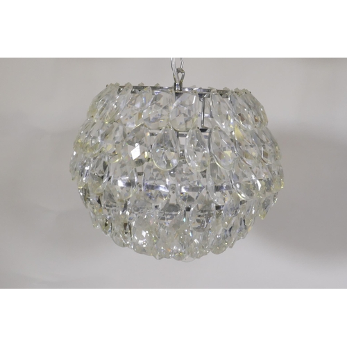 1122 - A John Lewis Alexa crystal glass ceiling lamp, 28cm diameter