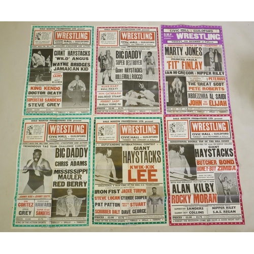 13 - A large collection of 1960s and 70s British Wrestling ephemera, to include eighteen original posters... 