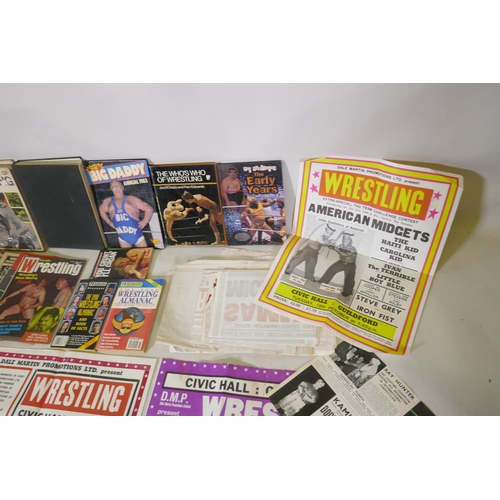 13 - A large collection of 1960s and 70s British Wrestling ephemera, to include eighteen original posters... 