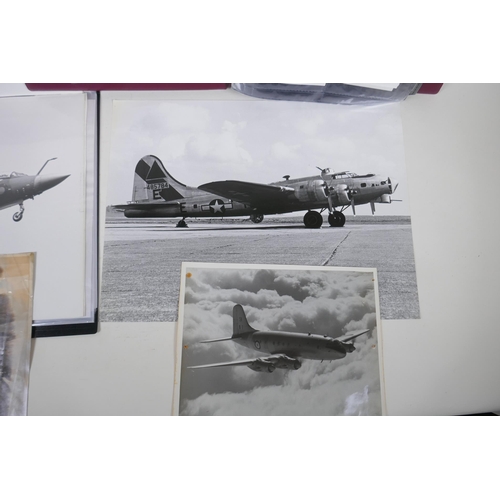 205 - Two albums of naval and air force photographs, largest photos 40 x 30cm