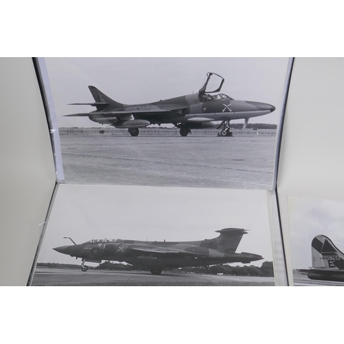 205 - Two albums of naval and air force photographs, largest photos 40 x 30cm