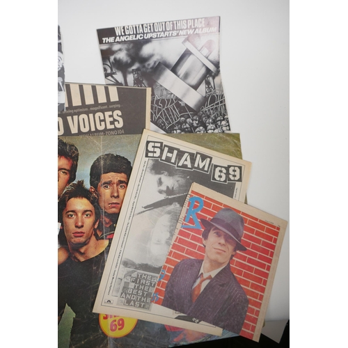 240 - A quantity of punk ephemera to include shop display signs, stickers, flyers, press photos, newspaper... 