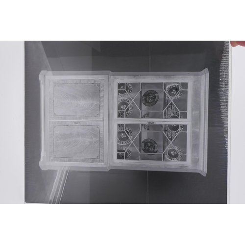 262 - A collection of 19 early to mid century glass plate negative photographs of antiques, possibly Marcu... 