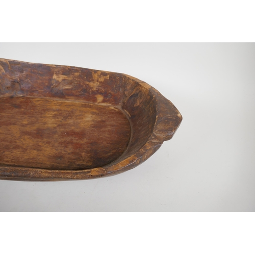 311 - An antique wood dough trough, 60 x 30cm