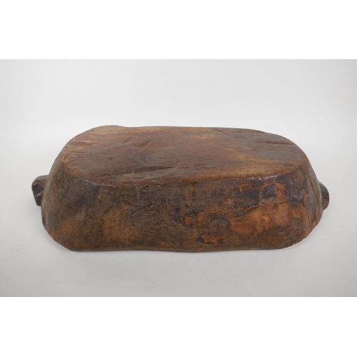 311 - An antique wood dough trough, 60 x 30cm