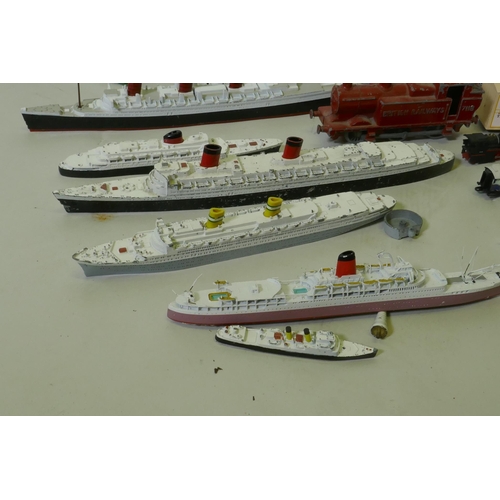 36 - A quantity of collector's die cast model buses, trains, ships etc