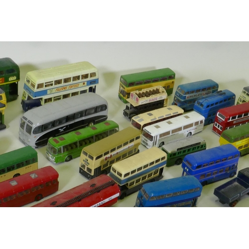 36 - A quantity of collector's die cast model buses, trains, ships etc