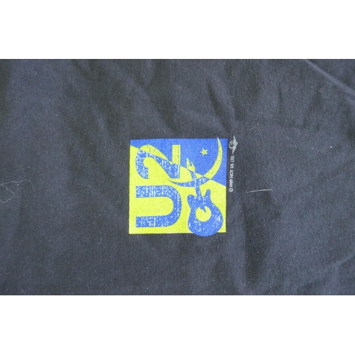 43 - A U2 1989 Tour crew T-shirt (L), and matching duffel bag, together with a U2 crew polo shirt from an... 