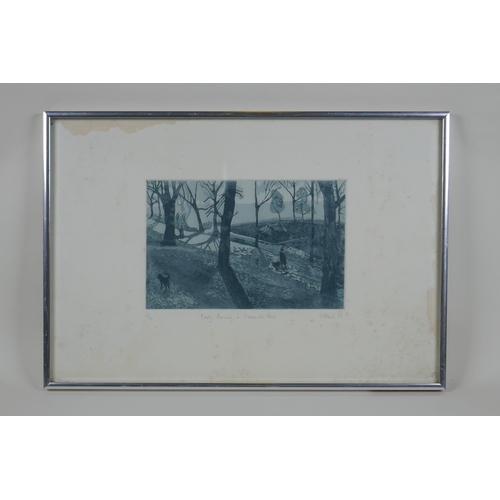 817 - Maureen Black, (British, b.1923), Early Morning in Greenwich Park, (19)77, limited edition etching, ... 