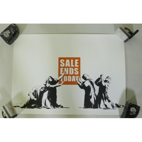 842 - After Banksy, Sale Ends, limited edition copy screenprint No. 95/500, by the West Country Prince, 70... 