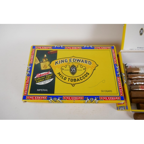 92 - A full box of 50 King Edward cigars, and another box containing various cigars