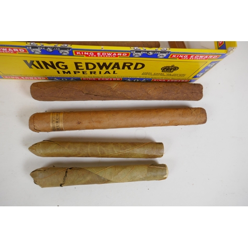 92 - A full box of 50 King Edward cigars, and another box containing various cigars