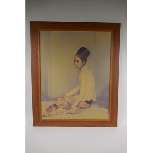 845 - After Gerald Festus Kelly, (British, 1879-1972), Saw Ohn Nyun, Princess of Burma, print, 50 x 62cm