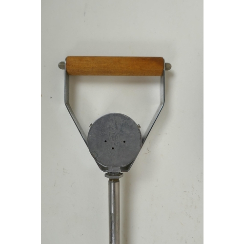 305 - A vintage leather cased soil probe by ARIC, 58cm