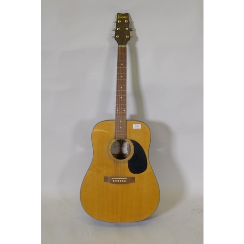 297 - Encore model No W350N acoustic guitar by John Hornby Sheives & Co Ltd