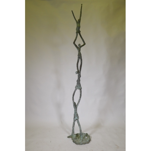 10 - Michael Speller 'New Generation' bronze sculpture, with original bill of sale, 208cm high