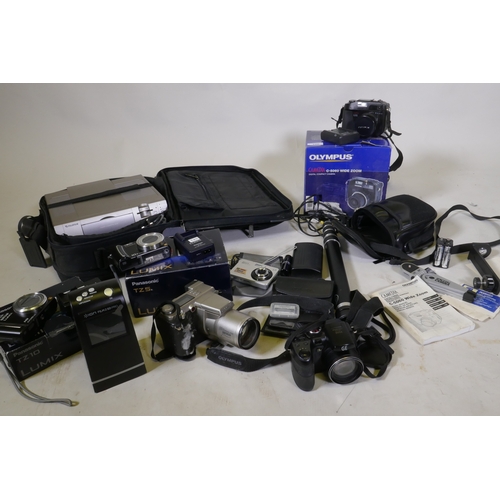 100 - Digital cameras, Panasonic TZ10; Panasonic TZ5; Olympus C5060 wide zoom; GE X500 Aberg Rest; Fuji Fi... 