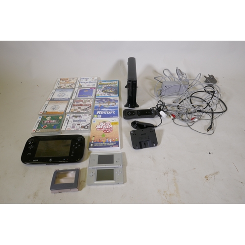 104 - Nintendo Wii U; a DS lite, games etc