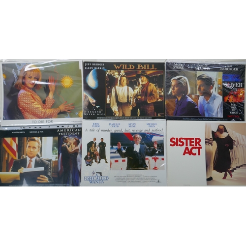 121 - Twelve sets of film lobby cards to include A Fish Called Wanda, Sister Act, The American President, ... 