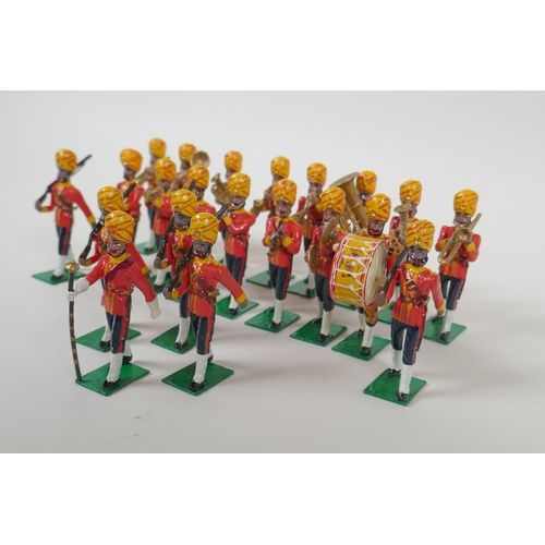 18 - A quantity of painted lead Indian Regimental military figures, to include The 14th Ferozepore Sikh R... 