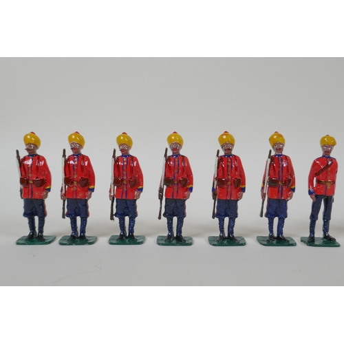 20 - A quantity of lead Indian Regimental military figures to include The Bombay Sappers & Miners, Th... 