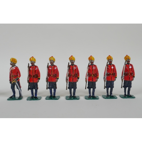 20 - A quantity of lead Indian Regimental military figures to include The Bombay Sappers & Miners, Th... 