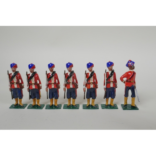 20 - A quantity of lead Indian Regimental military figures to include The Bombay Sappers & Miners, Th... 