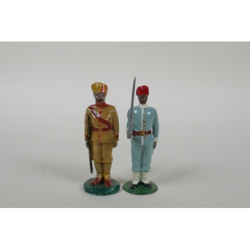 20 - A quantity of lead Indian Regimental military figures to include The Bombay Sappers & Miners, Th... 