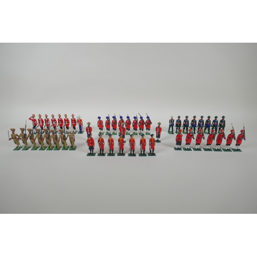 21 - A quantity of painted lead Indian Regimental Military figures, to include the 102nd Bombay Grenadier... 