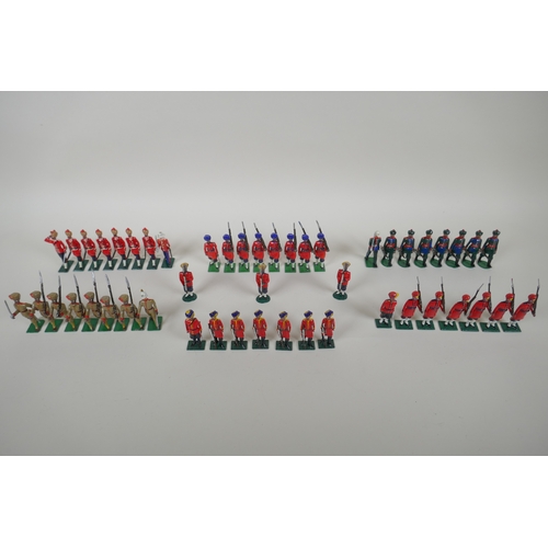 21 - A quantity of painted lead Indian Regimental Military figures, to include the 102nd Bombay Grenadier... 