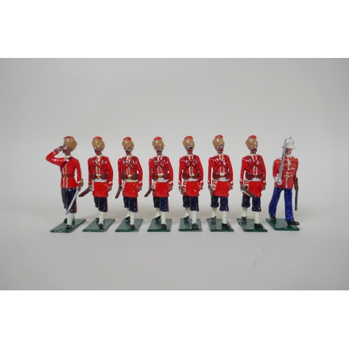 21 - A quantity of painted lead Indian Regimental Military figures, to include the 102nd Bombay Grenadier... 