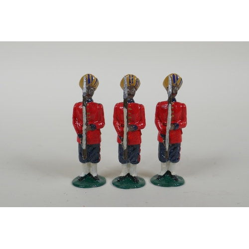 21 - A quantity of painted lead Indian Regimental Military figures, to include the 102nd Bombay Grenadier... 