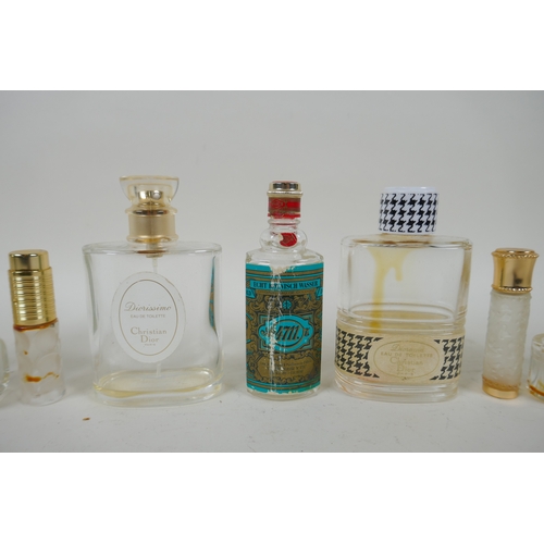 239 - A collection of vintage perfume bottles including Christian Dior 'Diorissimo' and 'Diorama', Marcel ... 