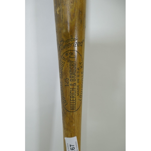 284 - A Slazenger cricket bat, signed with players autographs, Pakistan 1971, Derbyshire, Surrey, Glamorga... 