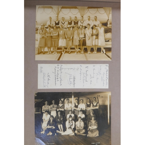 291 - A collection of items relating to early C20th cruises of Norway including an album of photographs of... 