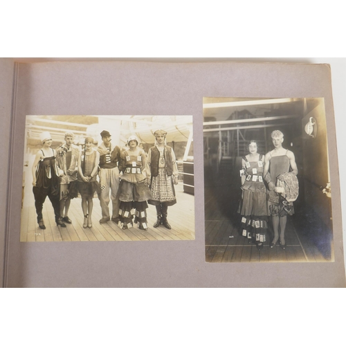 291 - A collection of items relating to early C20th cruises of Norway including an album of photographs of... 