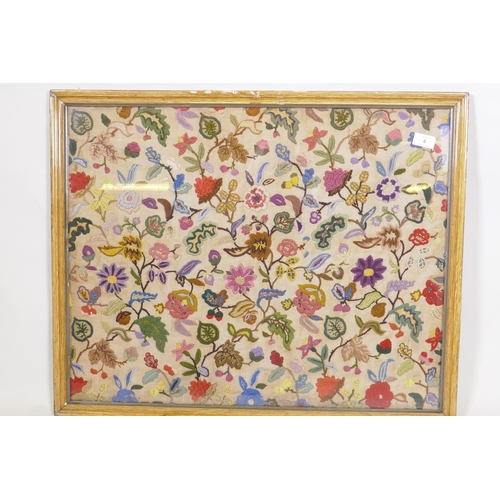 4 - A C19th woolwork embroidery, 55 x 68cm