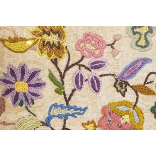 4 - A C19th woolwork embroidery, 55 x 68cm