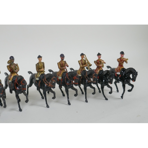 52 - A quantity of Britains lead soldiers, to include the Mounted Band of the Household Cavalry (14), a u... 