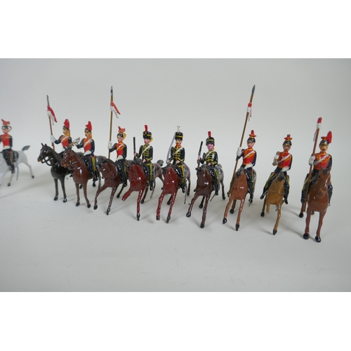 54 - A quantity of Britains lead soldiers, mostly cavalry, including four Seaforth Highlanders 72nd Foot,... 