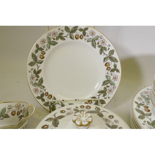 66 - A Wedgwood 'Strawberry Hill' pattern part dinner service, (different backstamps)