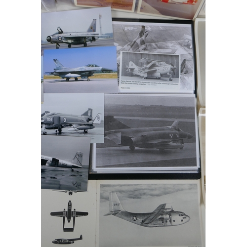 76 - A quantity of aircraft photographs including some early C20th, and a quantity of other aircraft rela... 