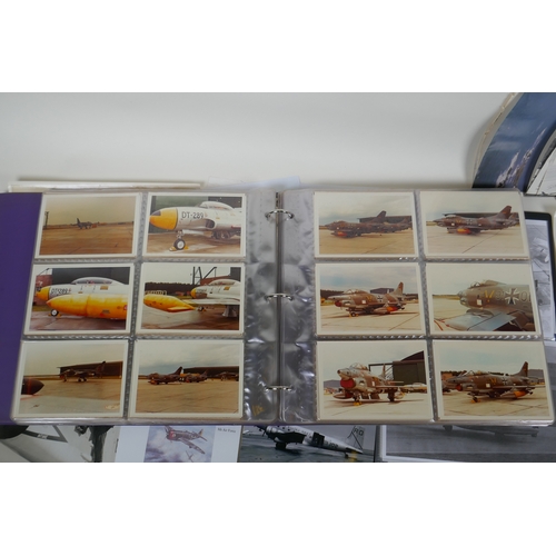 76 - A quantity of aircraft photographs including some early C20th, and a quantity of other aircraft rela... 