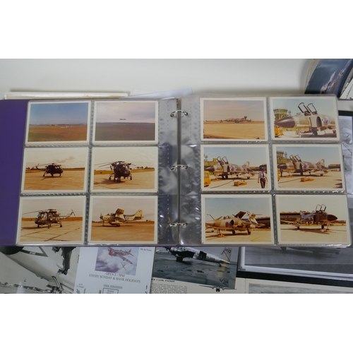 76 - A quantity of aircraft photographs including some early C20th, and a quantity of other aircraft rela... 