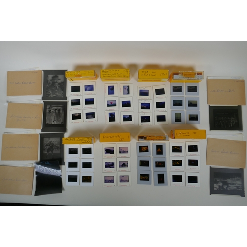 78 - A quantity of vintage negatives/slides of historical and topographical interest, to include aircraft... 